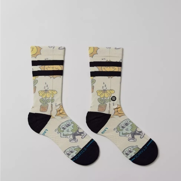Stance Nice Moves Crew Sock, Ivory, Size Large, NWT - Picture 3 of 7